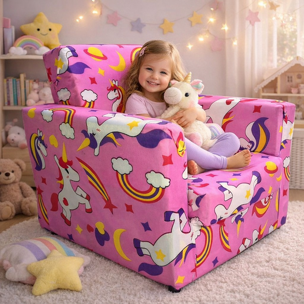 Sofá Infantil Decorativo Multiuso Menino Menina Conforto Versátil Personagens
