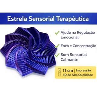 Recurso Terapêutico Estrela Sensorial Som Regulador | Autismo TEA TDAH Ansiedade | Foco Concentração em Oferta na Shopee