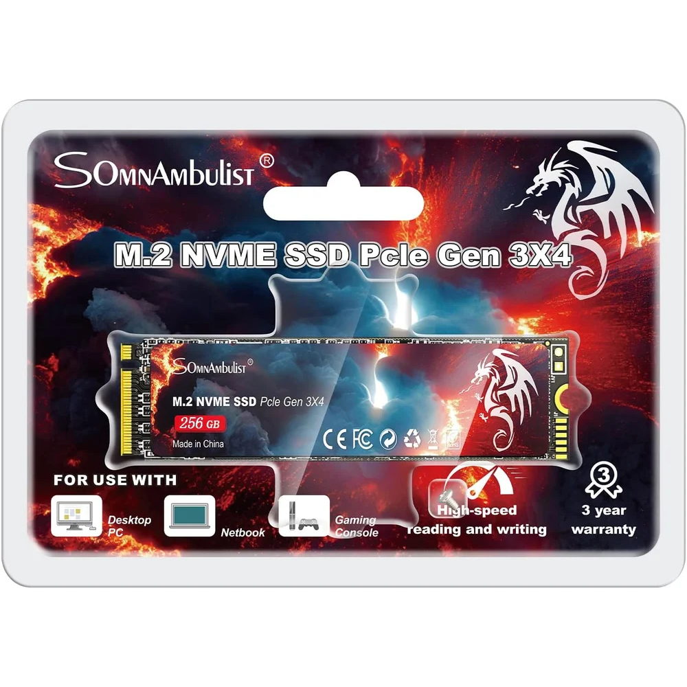 SSD M.2 256gb Gamer Nvme PCie 3.0 Gen 3x4 Até 2500 Mb/s Para Laptops E Desktop Ultra Rapido Jogos