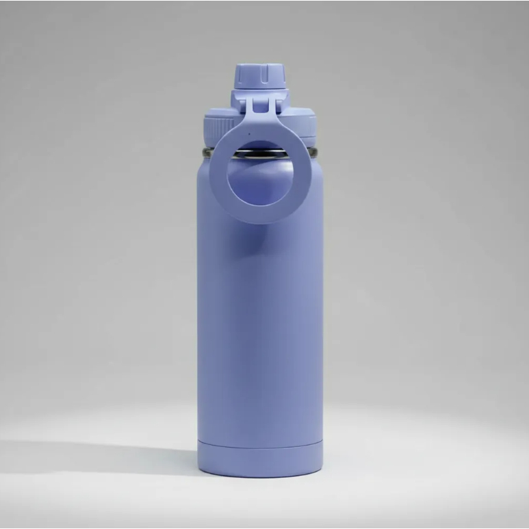 Garrafa Inox 800ml Multifuncional Alça Ergonômica Com Apoio De Celular Magnético