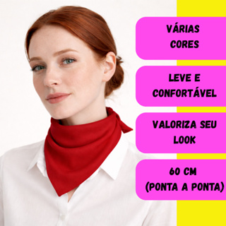 Lenços de Pescoço para Uniformes Eventos Religiosos Congressos Apresentações Empresas Elegante 45cm x 60cm em Oferta na Shopee