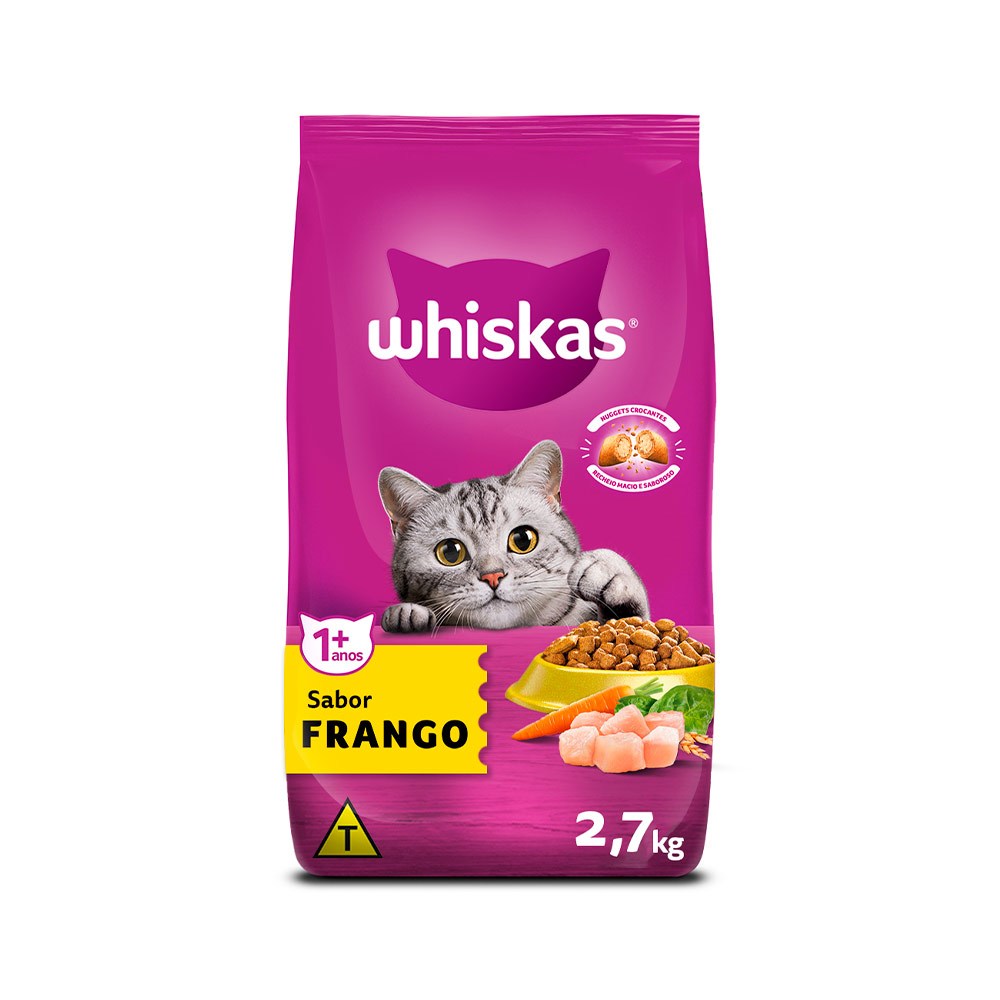 Ração Para Gatos Adultos Frango 2.7kg Whiskas