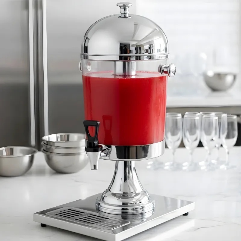 Suqueira Dispenser De Bebidas 8l Acrílico Inox Refresqueira