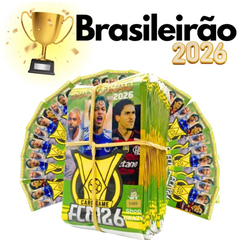 200 Cards Bra.si.lei.rao  2026 Jogadores | 50 Pacotinhos fechados