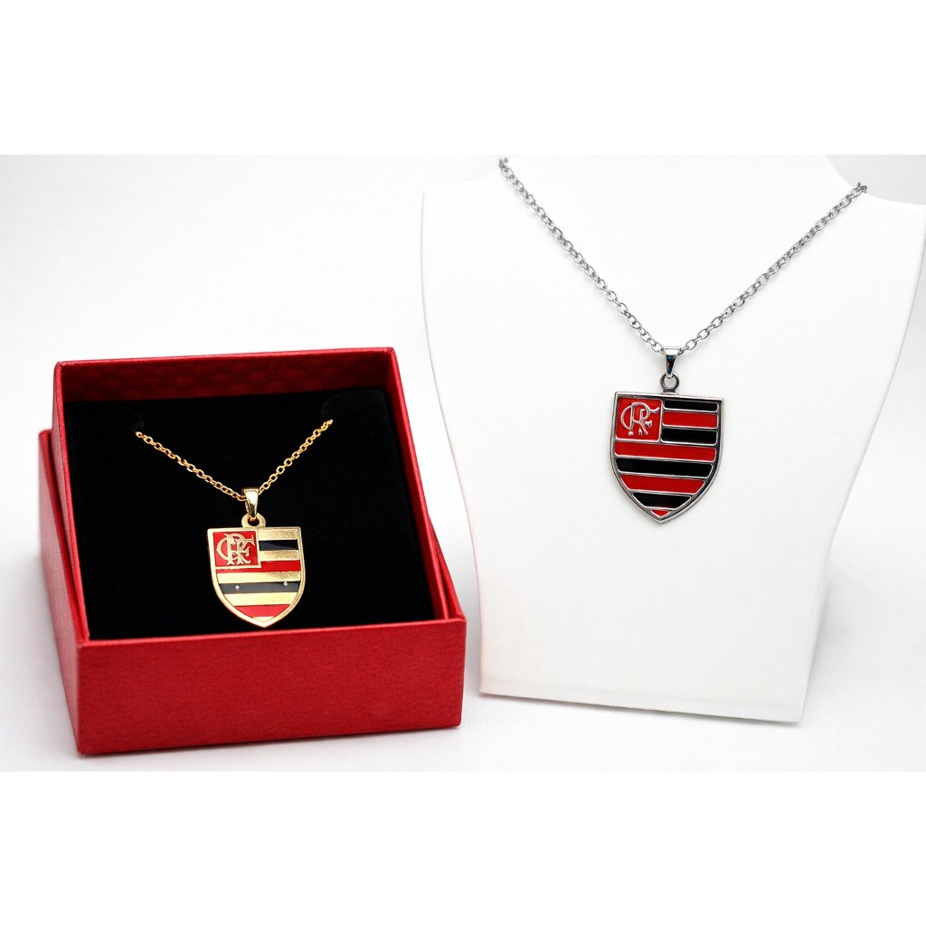 Kit 2 Colares Flamengo – Aço Inoxidável + Folheado Dourado - Linha Premium - moda feminina em Oferta na Shopee