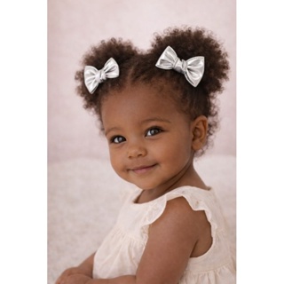 Par de laço dourado , prata , vermelho parzinho de laço brilhante de menina em Oferta na Shopee