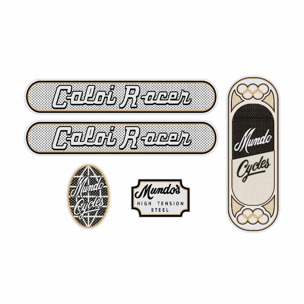 Adesivos Bicicleta Caloi Racer Mundo Cycles Metalizado Prata