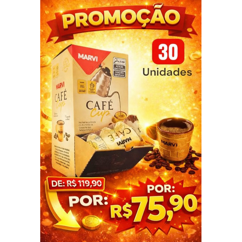 Xicara Café Cup Casquinha Crocante Marvi Canguru 30 Unid em Oferta na Shopee