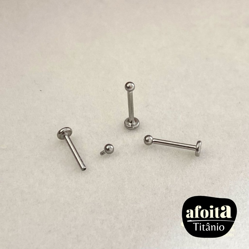 Piercing Bolinha 2mm em Titânio Prateado 100% Hipoalergênico (para tragus, helix, labret, lóbulo, conch, etc) em Oferta na Shopee