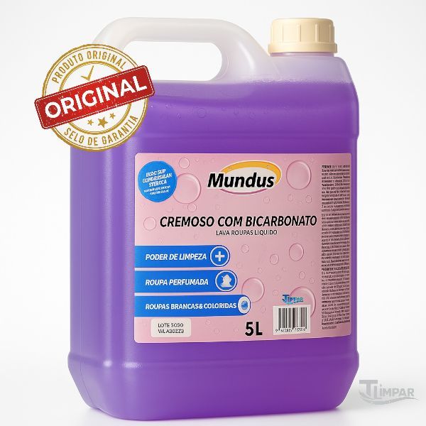Sabão liquido com bicarbonato de sódio lavanderia profissional lava roupas cremoso 5 Litros em Oferta na Shopee