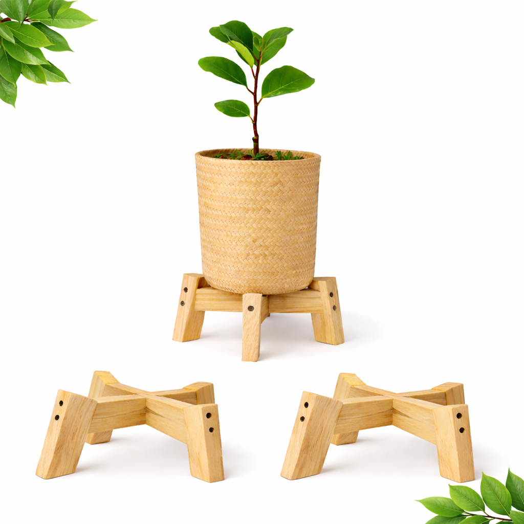 Base suporte fixa para vasos cachepot jardinagem decoração casa escritório rustico