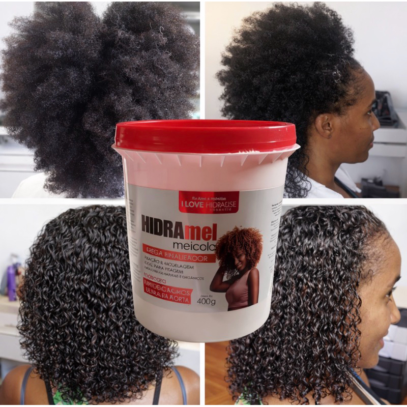 Mel Cola Máscara 400g Mega Finalizador 72h Cachos Ultra Fitagem Cabelo Crespo Cacheado Ativador