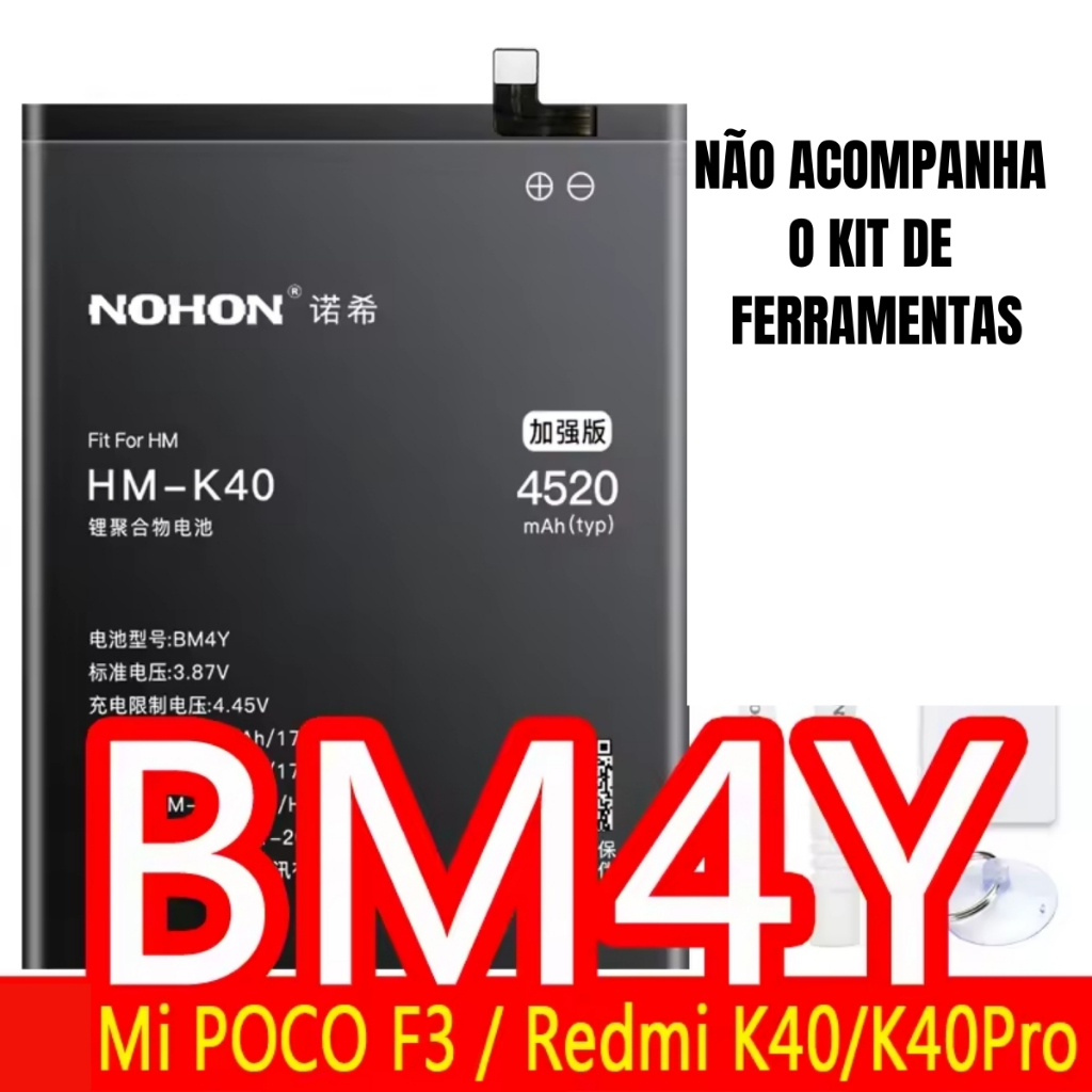 Bateria Nohon Bm4y Xiaomi Poco F3 / Redmi K40 / K40 Pro