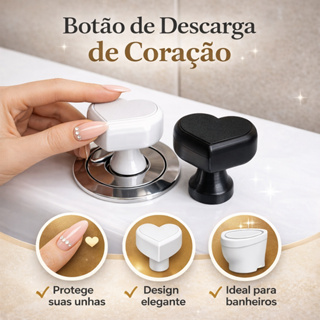 Botão de Descarga Para Vaso Sanitário Formato Coração Autocolante Puxadores Armário Porta Gavetas em Oferta na Shopee
