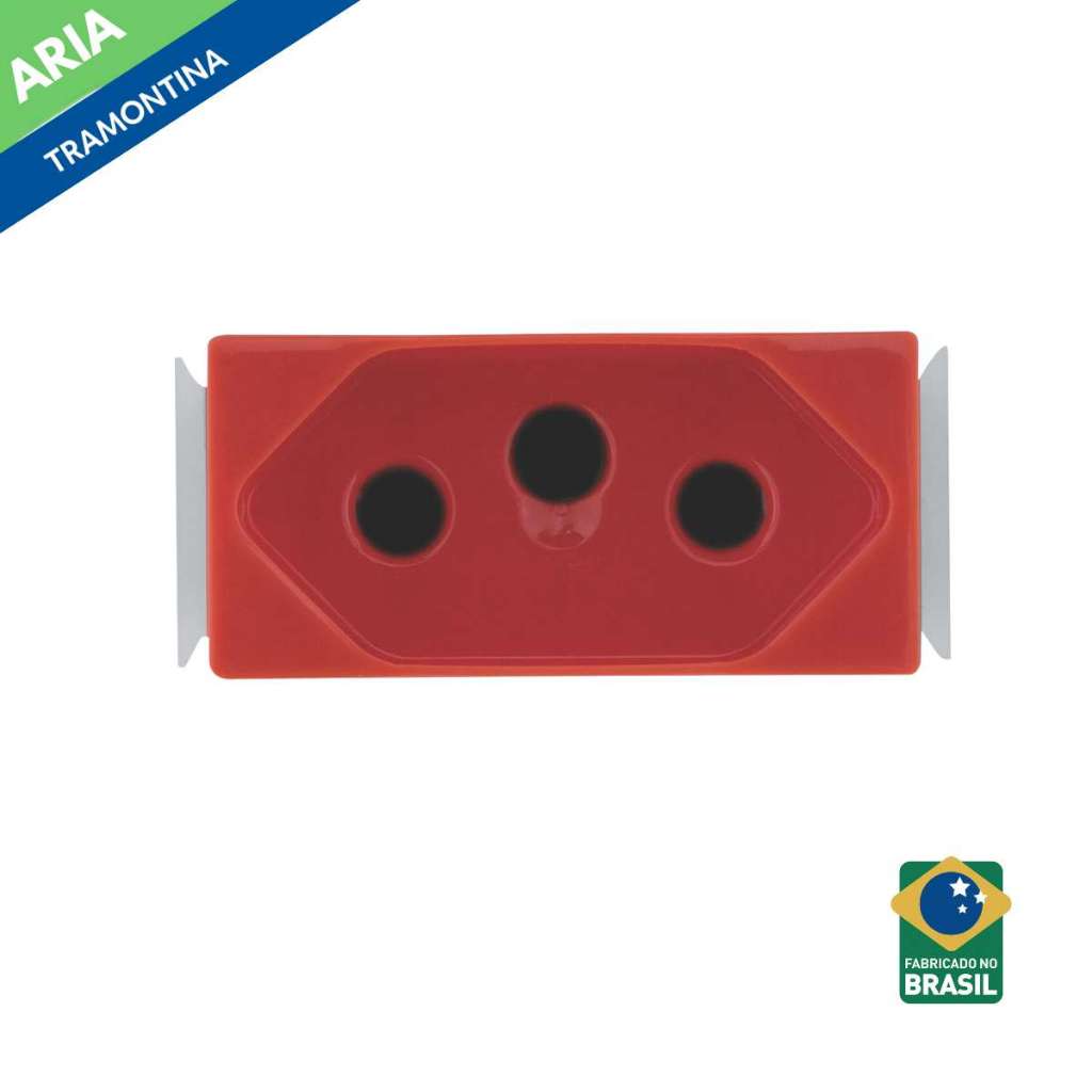 Módulo Tomada 20A Vermelho Tramontina Aria
