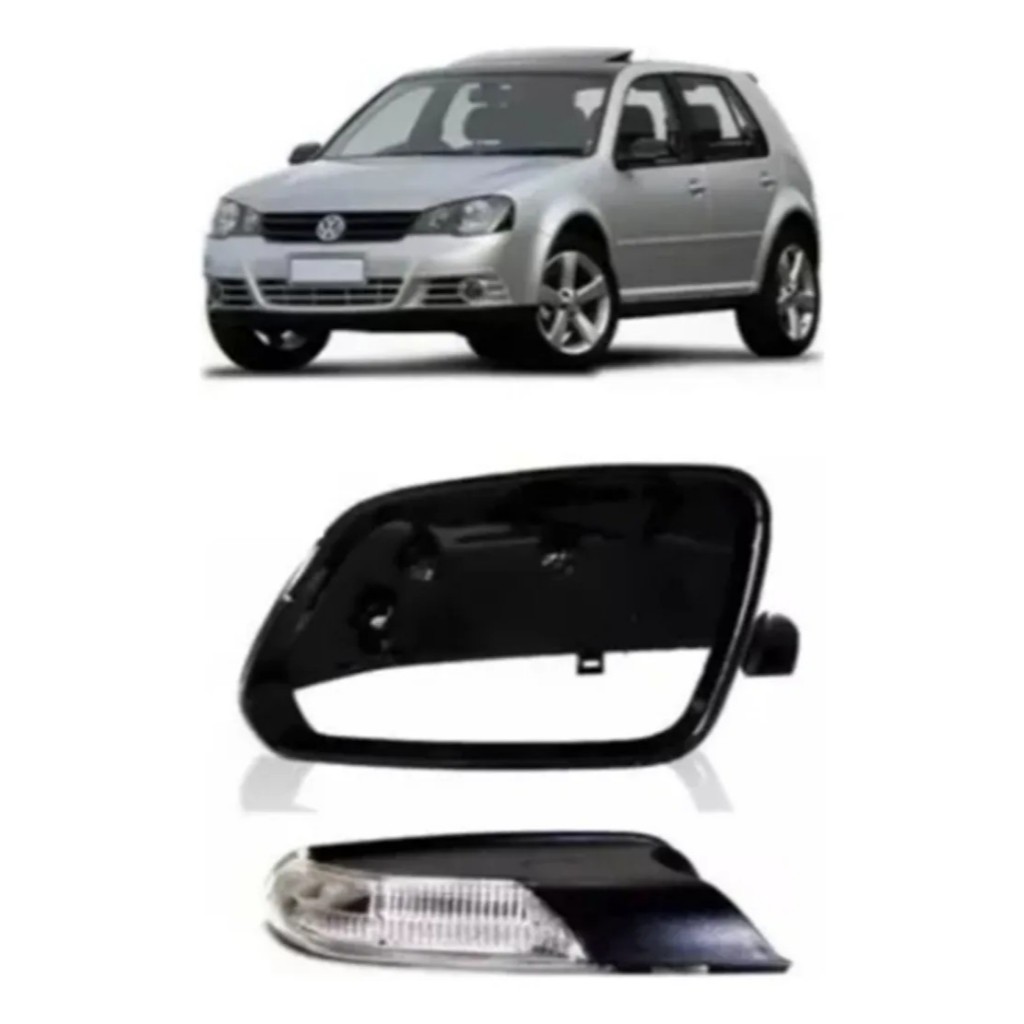 Capa Retrovisor + Pisca Golf Polo 2008 A 2011 Esquerdo Original Para Pintar