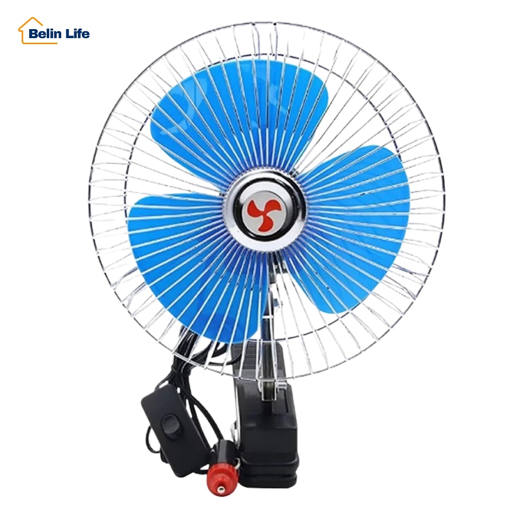 Ventilador Caminhão 12v 8 Polegadas Potente Com Garra Painel