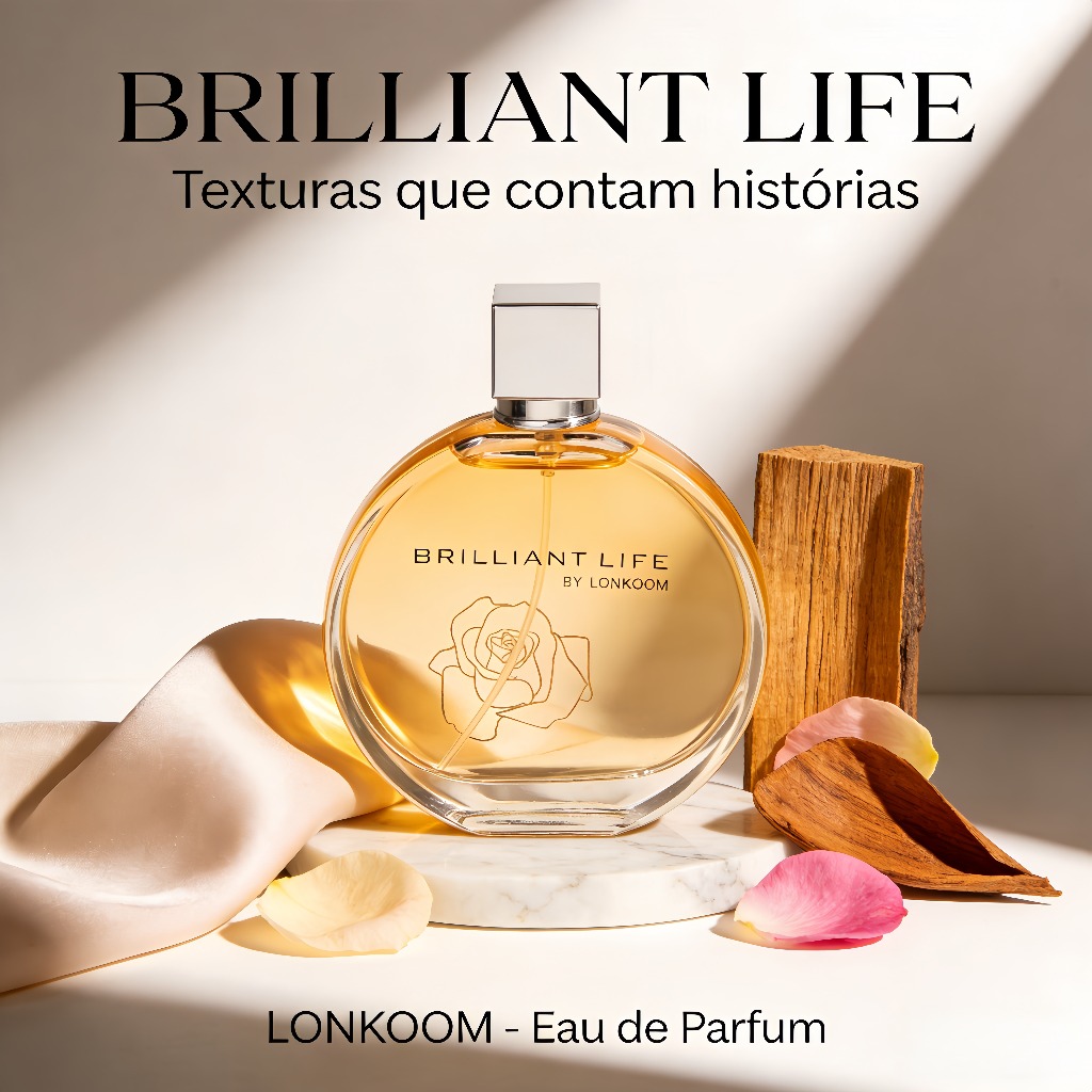 LONKOOM Brilliant Life EDP Feminino 100ml  Fragrância Inconfundível  Edição Exclusiva