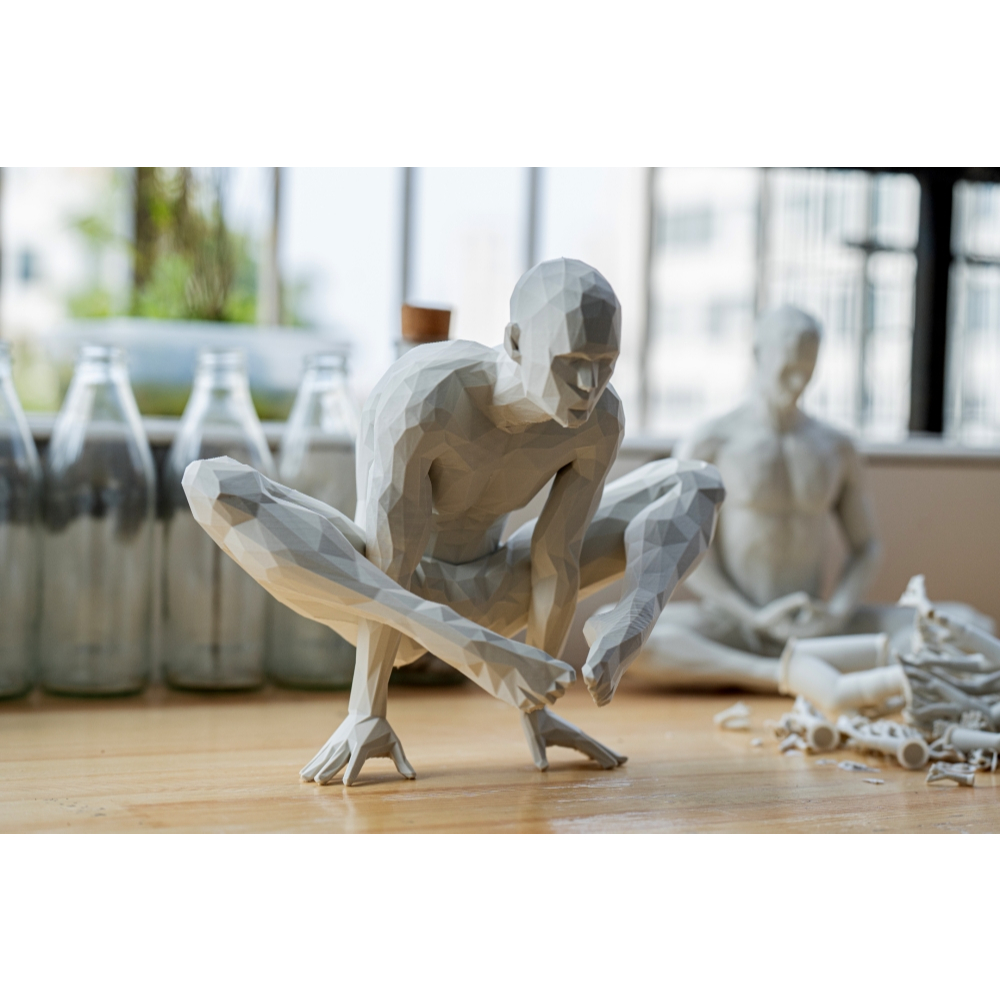 Imagem Estátua Yoga Decorativa | Escultura Meditação | Decoração Zen Minimalista