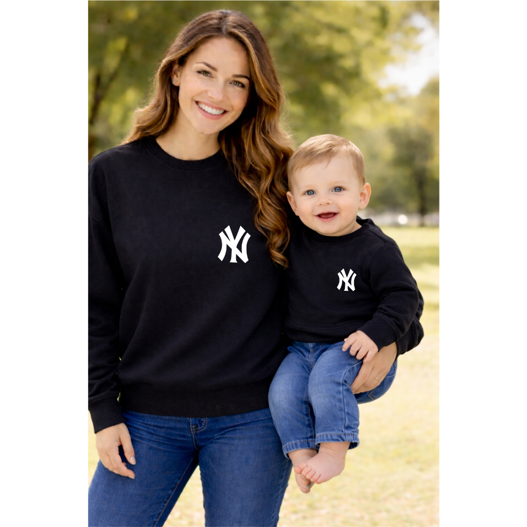 Kit Moletom blusas flaneladas mãe e filho filha bebe new york ny