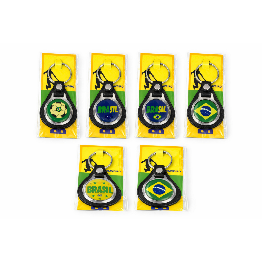 Chaveiro Copa do Mundo Brasil 2026 Futebol Torcedor Seleção Brasileira Chaveiro Bola Brasil