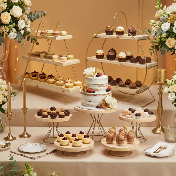 Kit Prateleiras Doceira 7 Peças Suportes Mesa Doces Salgados Festa Evento em Oferta na Shopee