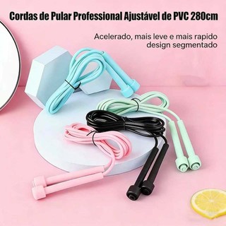 Kit 1/2/3 Cordas de Pular Profissional Ajustavel de PVC280cm - Para treino diário e compe…