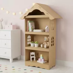 Casinha Boneca Armário Organizador de Quarto Infantil