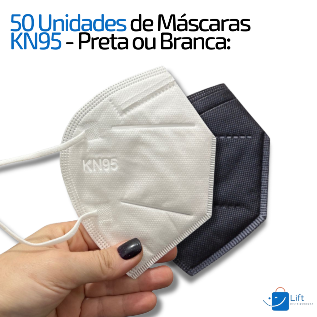 Kit 50 Máscaras KN95 Pff2 N95 Mascara Cirúrgica Descatável