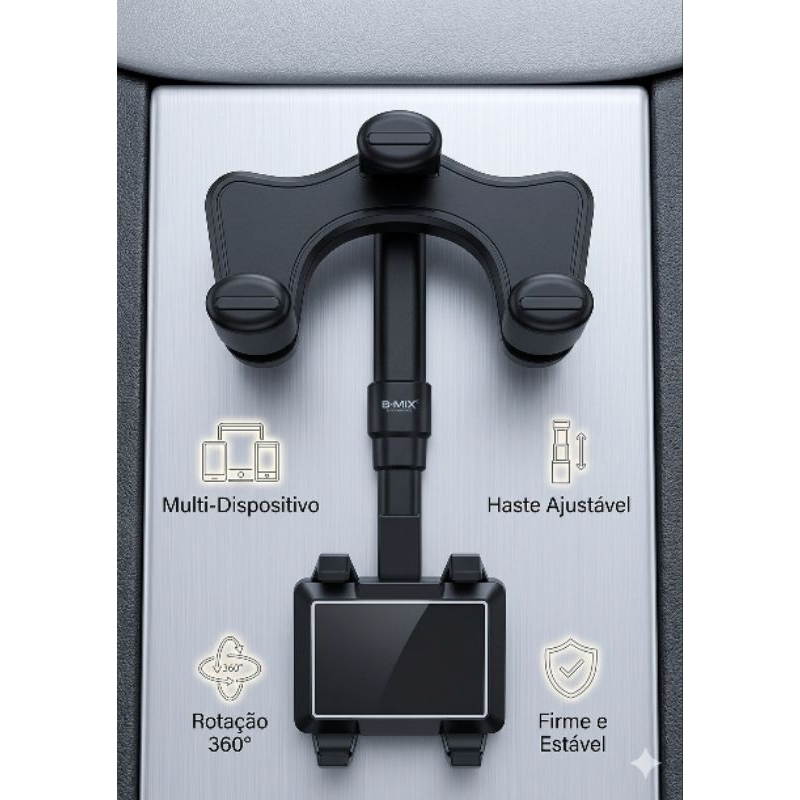 Suporte de Celular para Retrovisor 360° B-MAX BMG-67 🚗📱