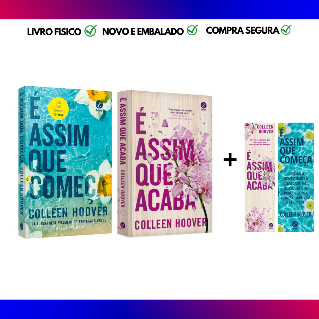 Livros É Assim Que Acaba + É Assim Que Começa - Colleen Hoover capa flexível - romance - NOVO