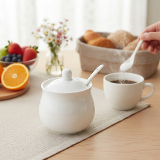 Açucareiro e Saleiro Porcelana 2ª Linha com Colher Cantinho do Café Mesa Posta Cozinha Moderna Elegante em Oferta na Shopee