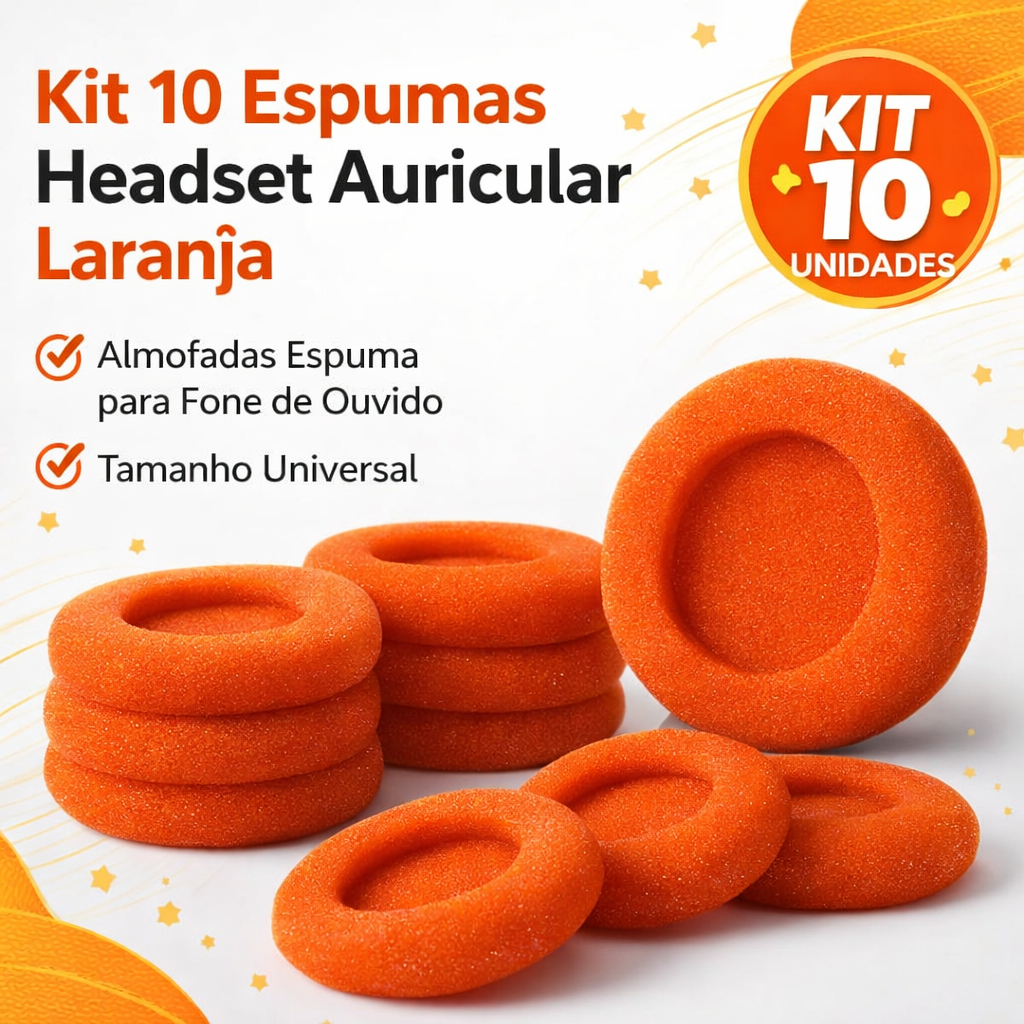 Kit 10 Espumas Reposição Para Headset Intelbras CHS55 premium