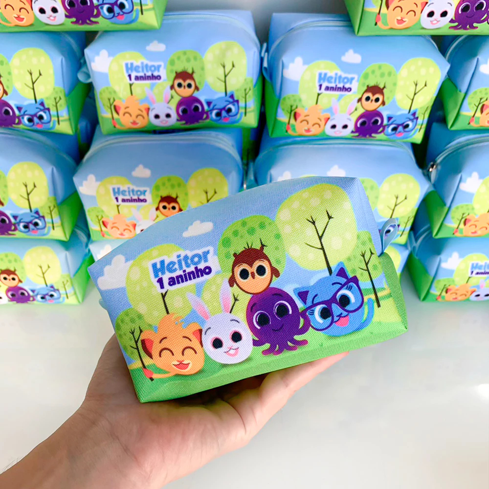 10 Bolsinhas necessaire Personalizada Box P lembrancinha aniversário