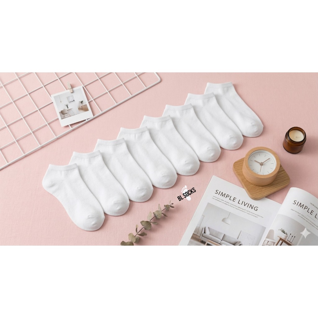 Kit 24 Pares Meia Soquete Curta BRANCA Algodão Confortável Antiodor Masculina Feminina em Oferta na Shopee