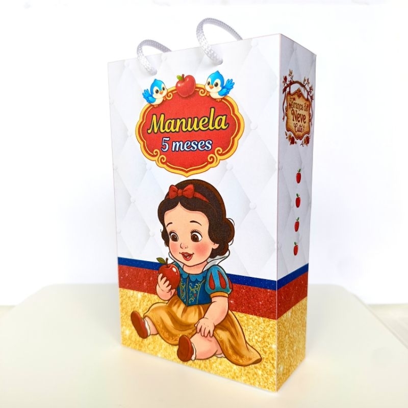10 a 30 Sacolinhas P Personalizada BRANCA DE NEVE CUTE (PEGUE E MONTE) Lembrancinhas/Aniversário/Sacolinha princesas