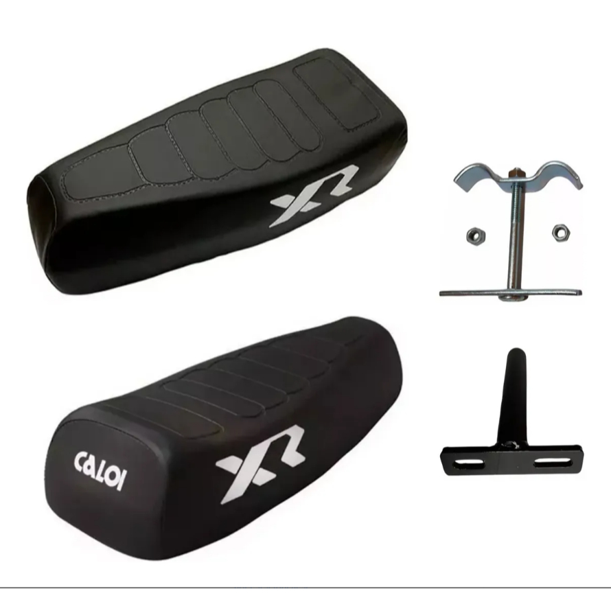 Banco Selim Bike Modelo Mobilete Suporte E Canote Preto 1 Mm 0.1 Cm