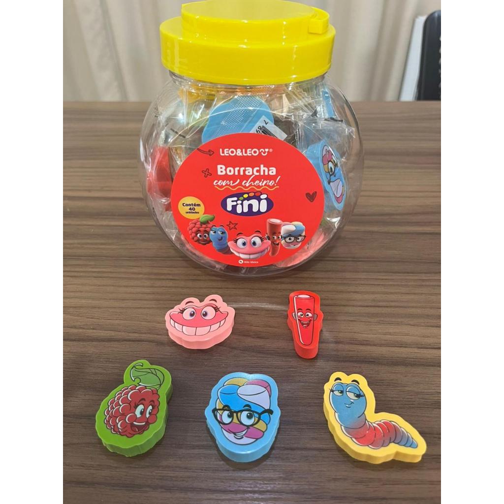 Kit 05 Borrachas SORTIDAS Fini Com Aroma Material Escolar - Leo&Leo