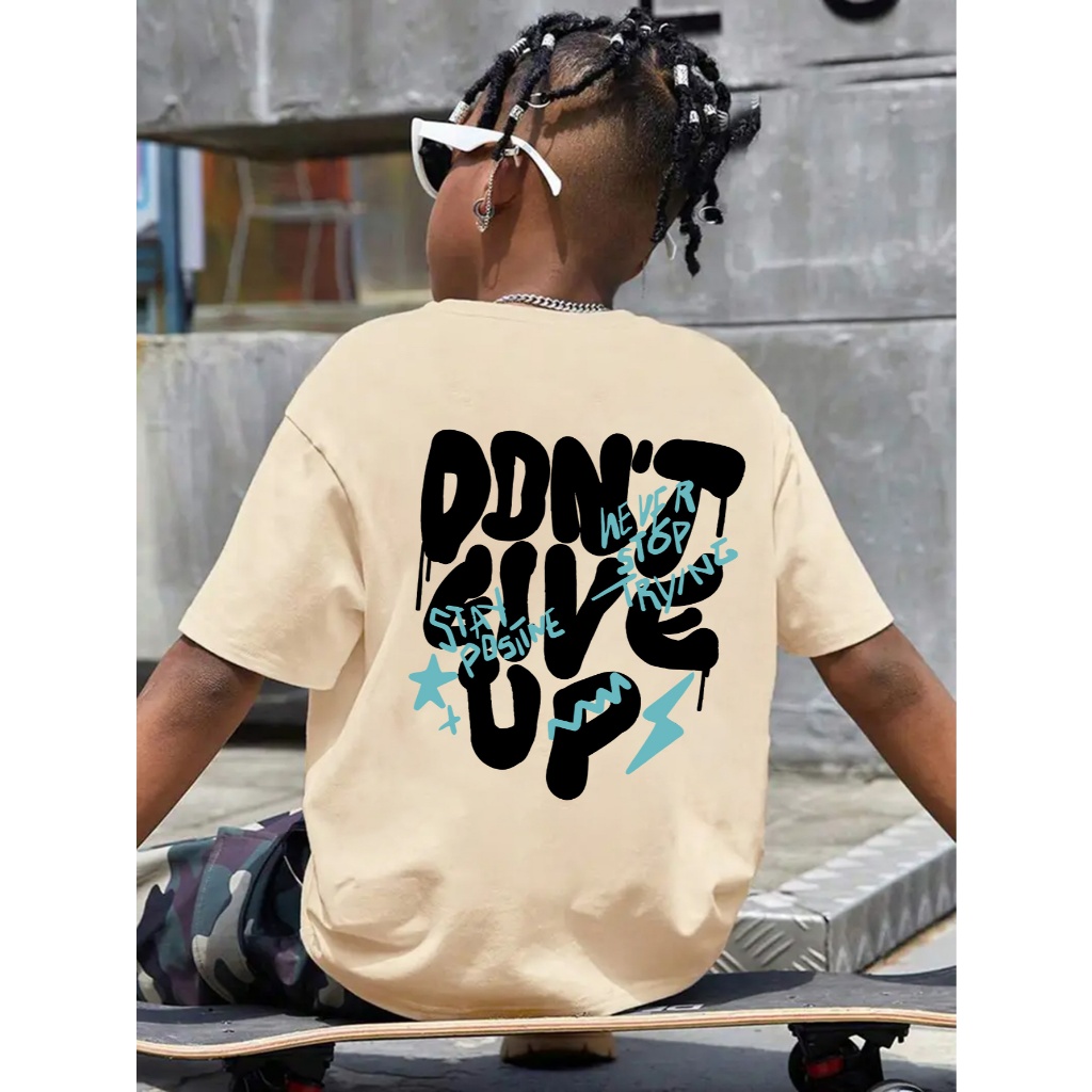 Camiseta Infantil Streetwear 100% Algodão Unissex Menino Estampa Estilosa Estilo Rua Premium