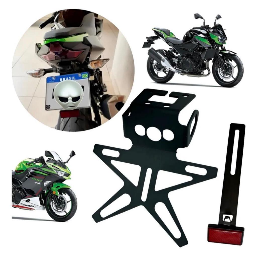 Eliminador De Rabeta Fixo Kawasaki Z 400 Ninja 400 Suporte de placa Z400 ninja400