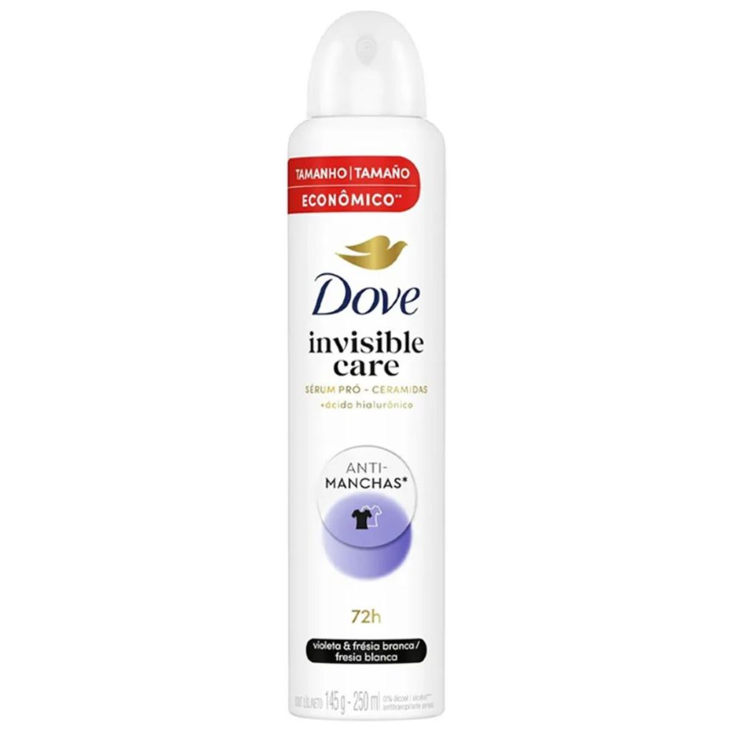 Desodorante Aerossol Dove Invisible Dry Violeta 48h 250ml em Oferta na Shopee