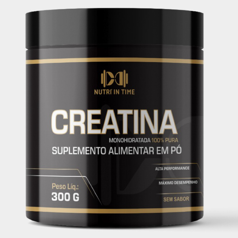 Creatina Monohidratada 100% pura (300g) – ALTA PERFORMANCE E FORÇA – Sem Sabor | NUTRI IN TIME em Oferta na Shopee