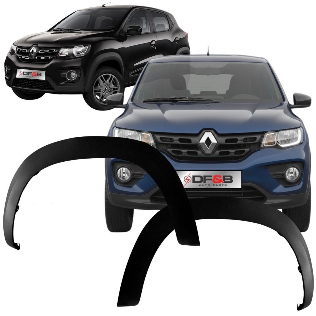 Par Moldura Paralama Dianteiro Renault Kwid 2017 2018 2019 2020 2021