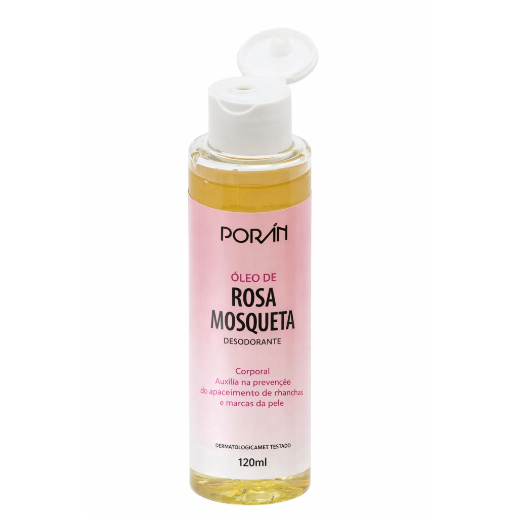 Óleo de Rosa Mosqueta Porán 150ml Corporal Hidratante Para Manchas e Estrias em Oferta na Shopee