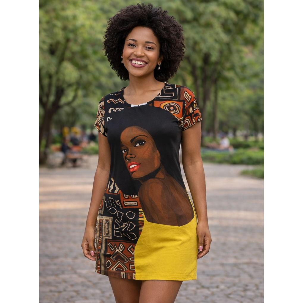 Vestido Adulto ou Infantil - Afro on ok! em Oferta na Shopee