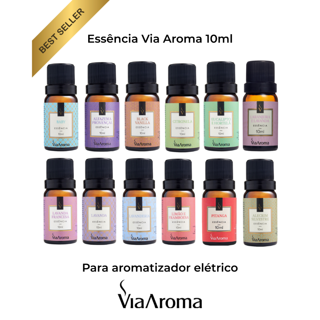 Essência Via Aroma 10ml | Aromatizador Elétrico e Difusor Aromático