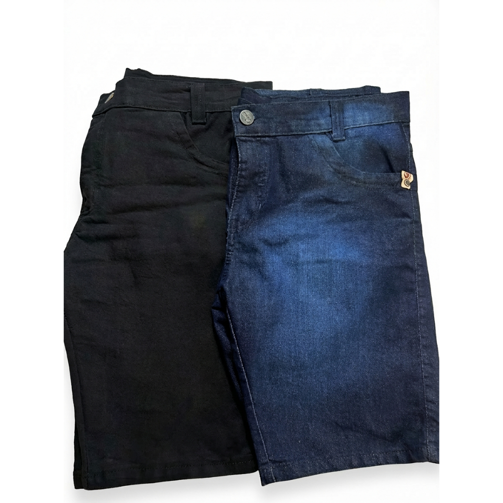 KIT 2 Bermudas Jeans Masculina Lycra elastano Tam 40 ao 46 Envio Rápido Oferta Limitada
