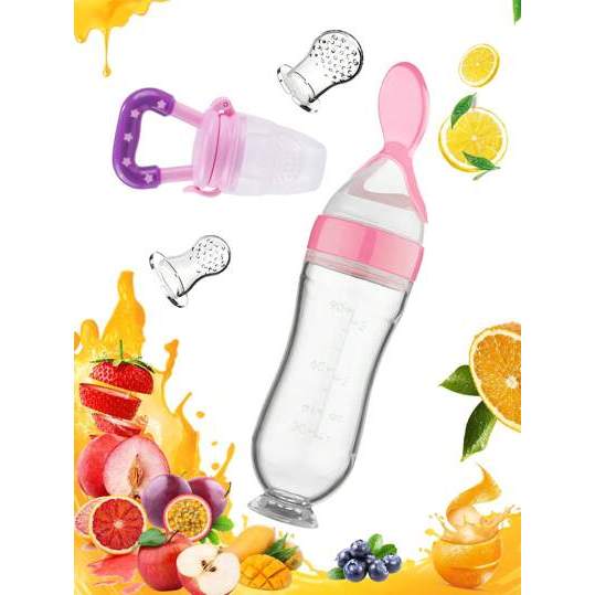 introduçao alimentar Chupeta Fruta Bebe Alimentadora Colher Dosadora Mamadeira