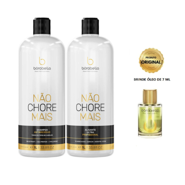 Borabella kit Progressiva Não Chore Mais 19 Aminoacidos 2x1l c óleo