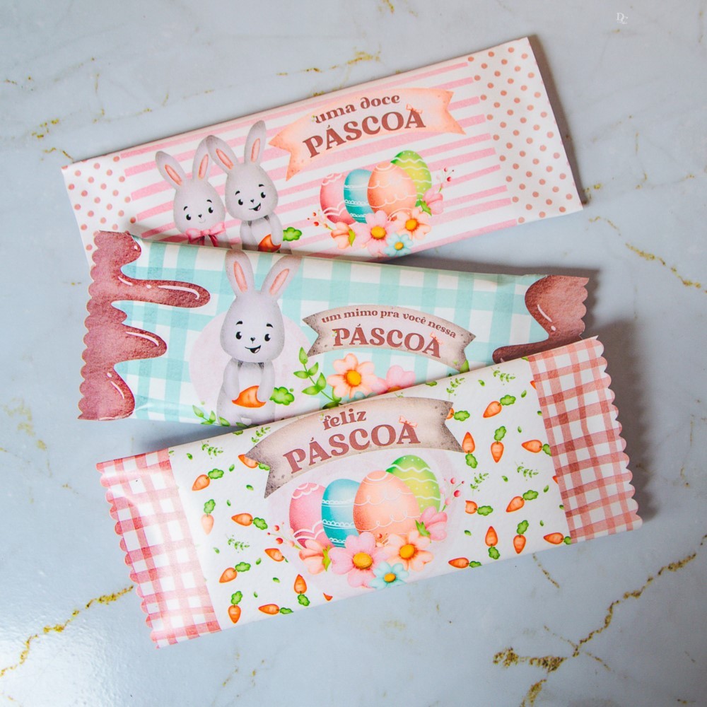 Capa para Barra De Chocolate 90g Páscoa (PRONTA ENTREGA) Páscoa Embalagem Personalizada de Páscoa